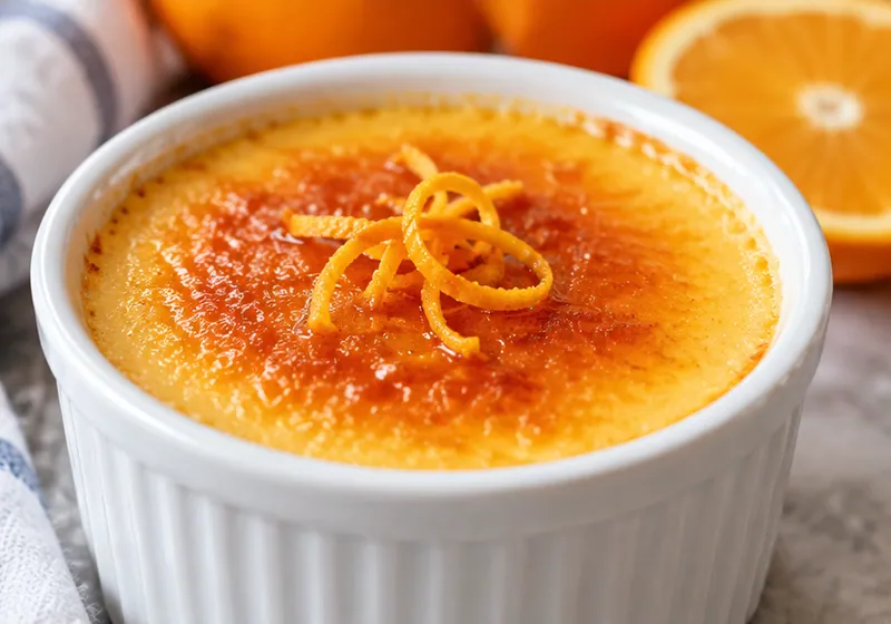 Orange Custard Recipe, ready to serve