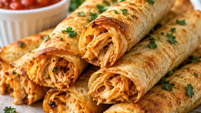 Oven Baked Chicken Taquitos