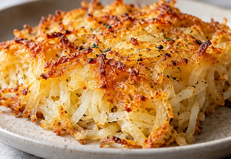 Oven Baked Hash Browns, ready to serve