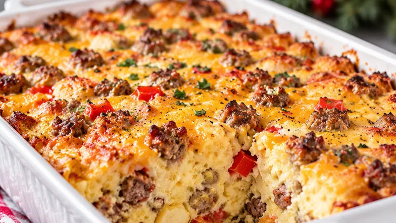 Overnight Christmas Breakfast Casserole