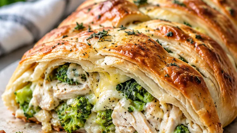 Pampered Chef Chicken Broccoli Braid Recipe