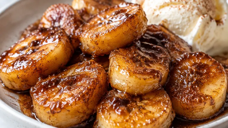 Pan Fried Cinnamon Bananas