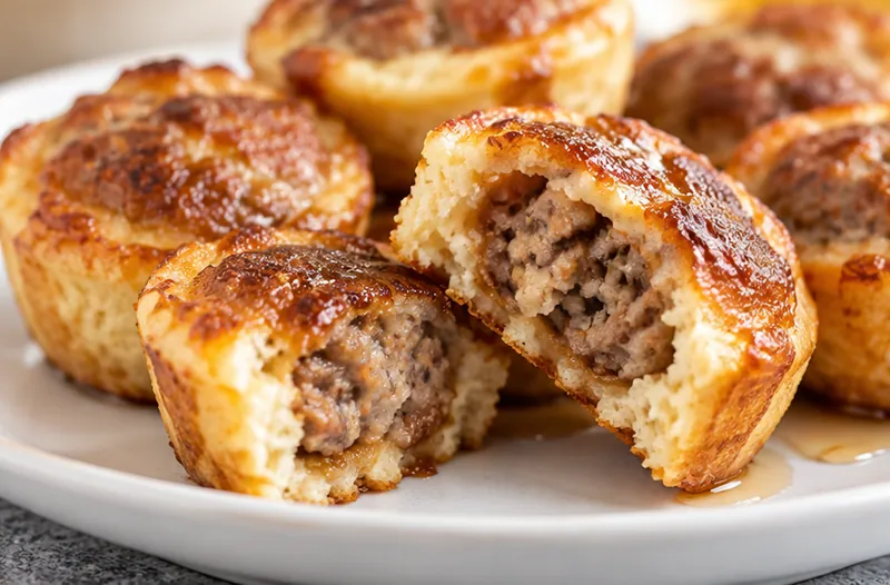 Pancake Sausage Bites Recipe, ready to serve