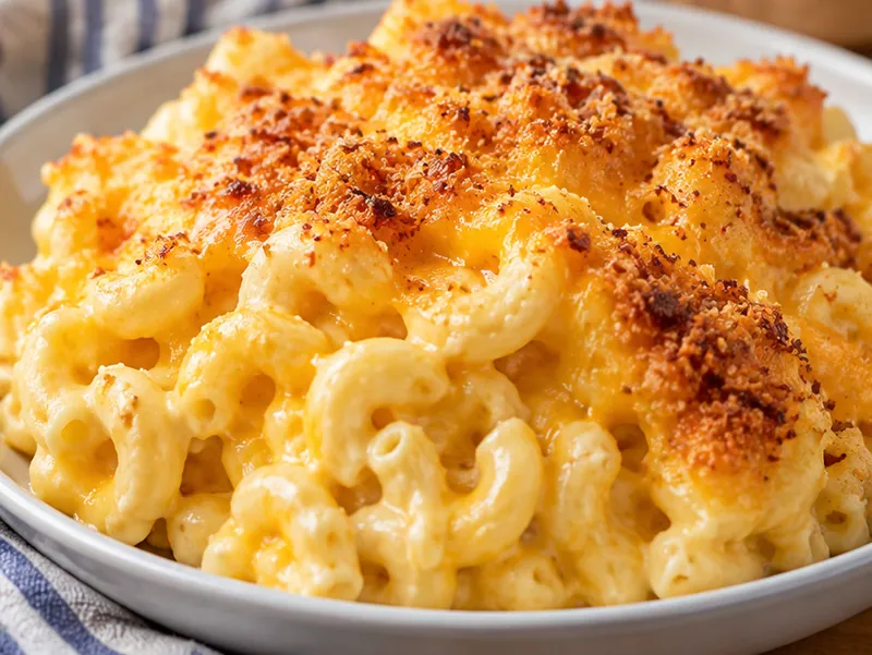 Paula Deen Macaroni and Cheese Recipe, ready to serve