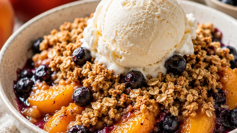 Peach Blueberry Crisp