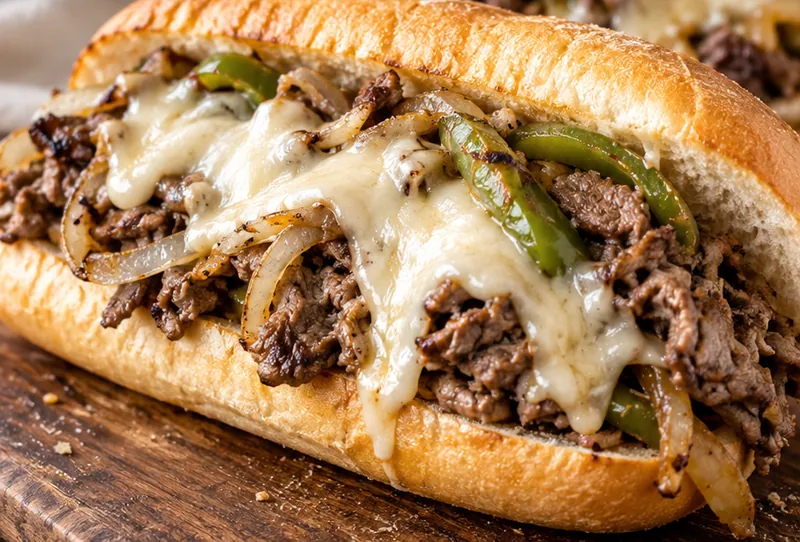 Philly Cheesesteak Recipe, ready to serve