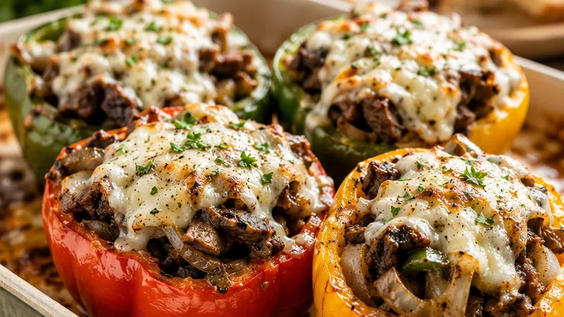 Philly Cheesesteak Stuffed Peppers