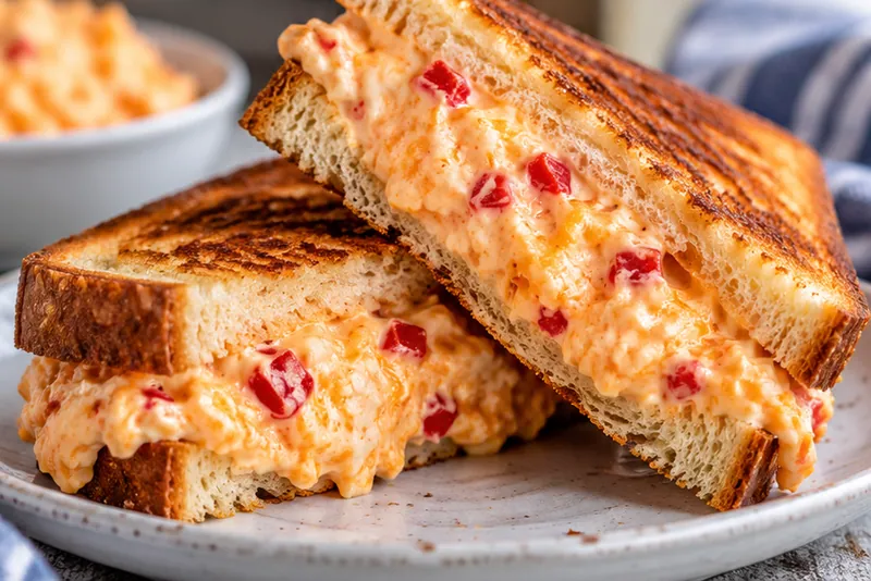 Pimento Cheese Sandwiches, ready to serve