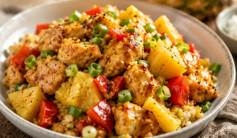 Pineapple Chicken Recipe, ready to serve