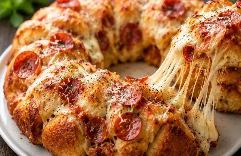 Pizza Monkey Bread, ready to serve