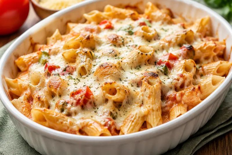 Pizza Pasta Recipe, ready to serve