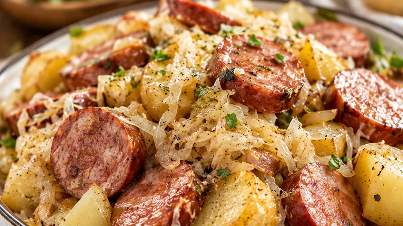 Polish Sausage Sauerkraut and Potatoes Recipe