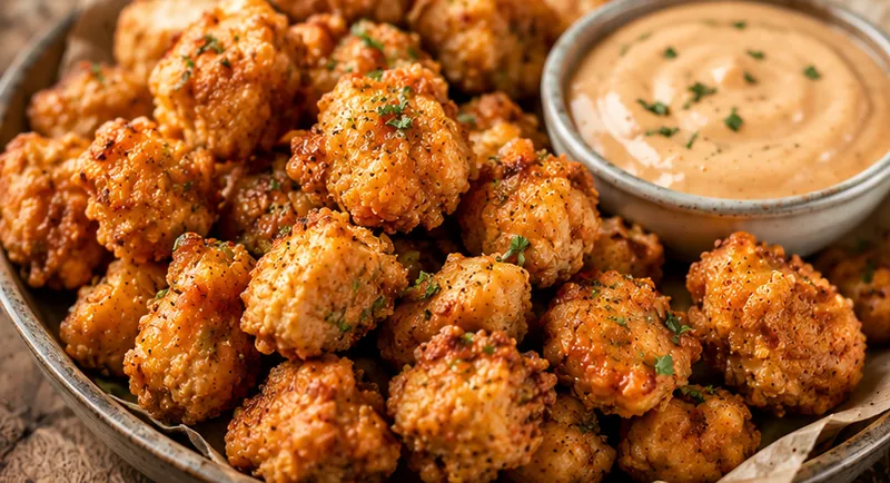 Popcorn Chicken Recipe, ready to serve