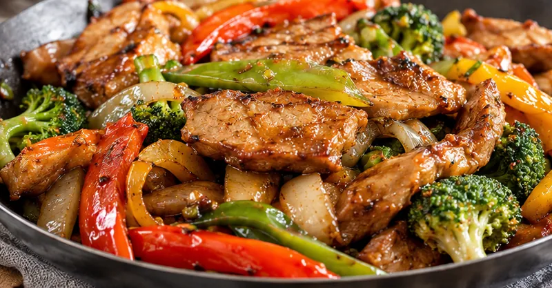 Pork Stir Fry Recipe, ready to serve