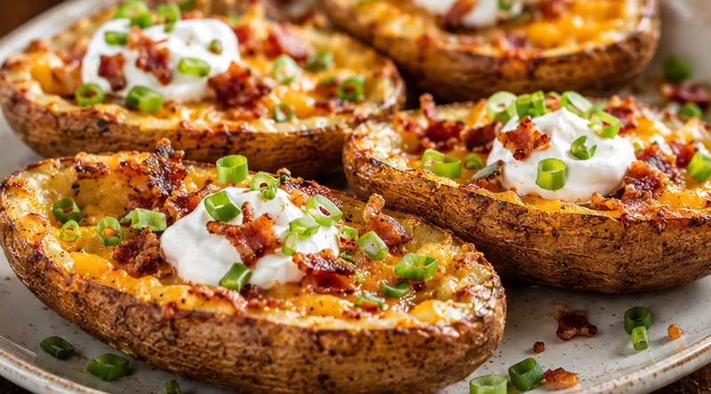 Potato Skins Recipe, ready to serve
