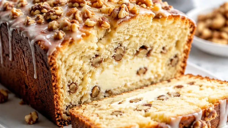 Pound Cake with Cream Cheese and Nuts