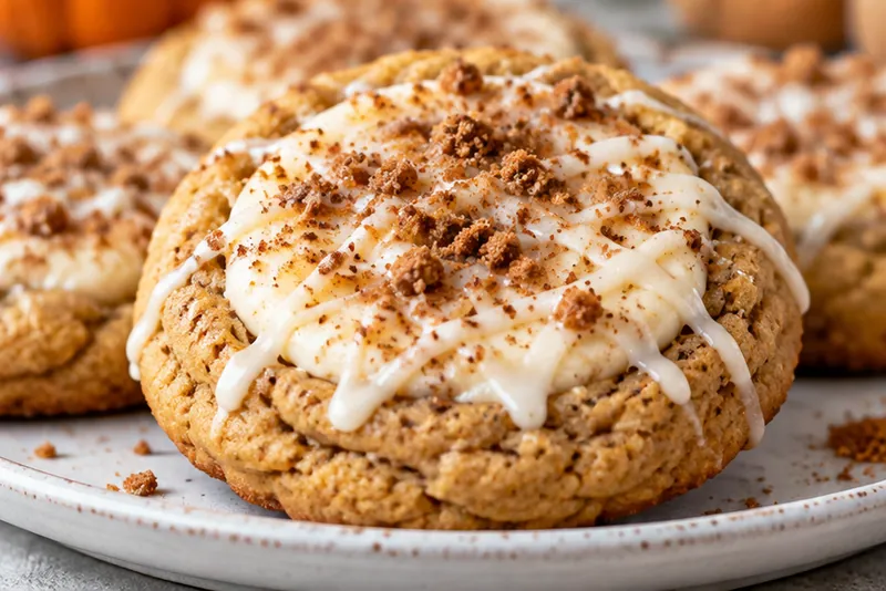 Pumpkin Cheesecake Cookies, ready to serve