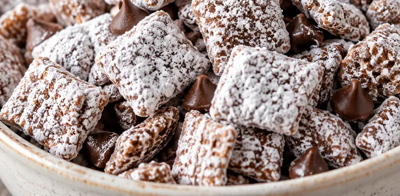 Puppy Chow Muddy Buddies Recipe, ready to serve