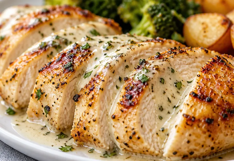 Creamy Ranch Chicken, ready to serve