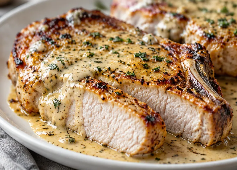 Ranch Pork Chops Recipe, ready to serve