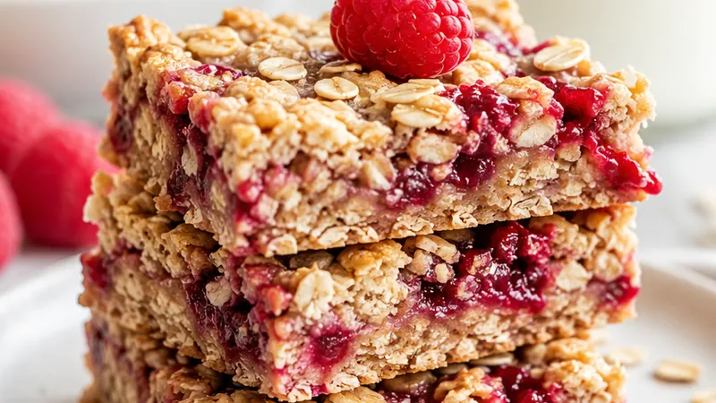 Raspberry Oatmeal Breakfast Bars