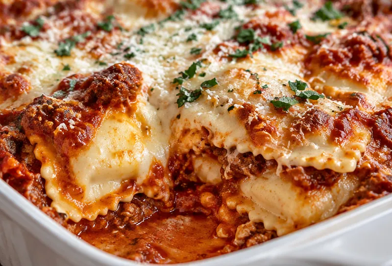 Ravioli Lasagna Recipe, ready to serve