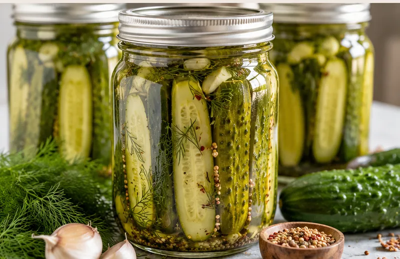 Refrigerator Dill Pickles in 24 Hours, ready to serve