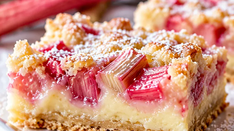 Rhubarb Custard Bars