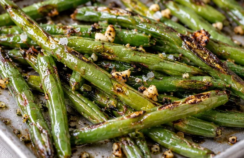 Roasted Green Beans Recipe, ready to serve