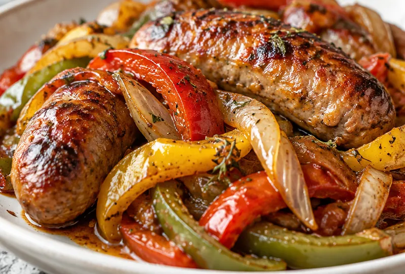 Sausage and Peppers Recipe, ready to serve