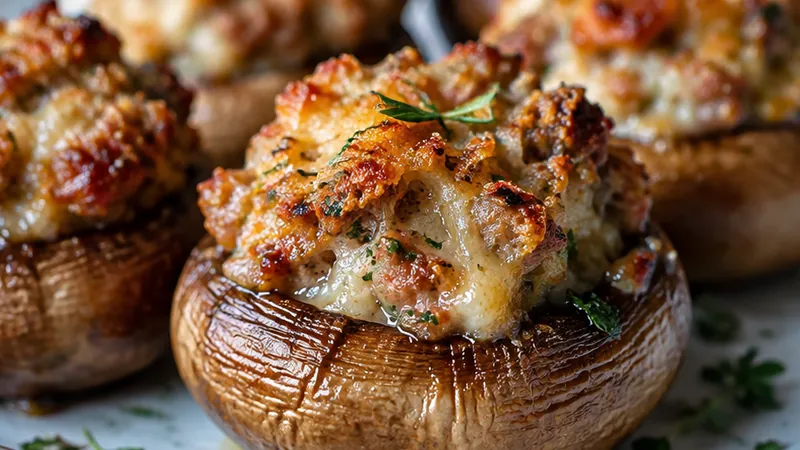Sausage Stuffed Mushrooms