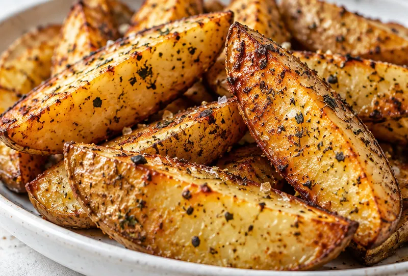 Seasoned Baked Potato Wedges, ready to serve