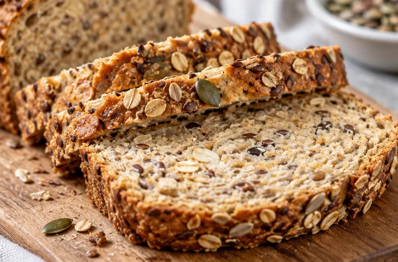 Seeded Oat Bread Recipe, ready to serve