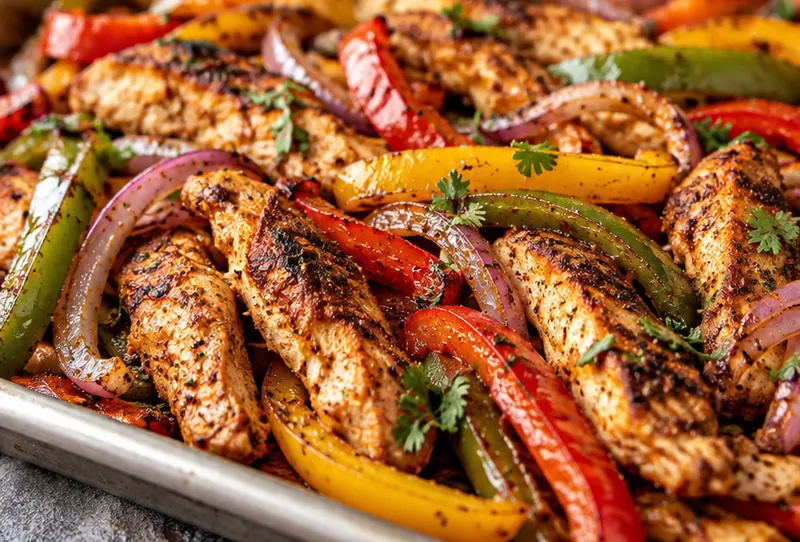Sheet Pan Fajitas Recipe, ready to serve