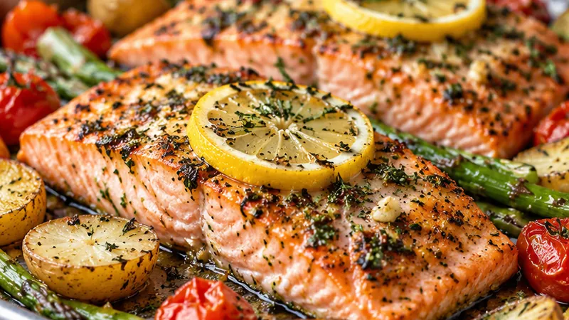 Sheet Pan Lemon Herb Salmon