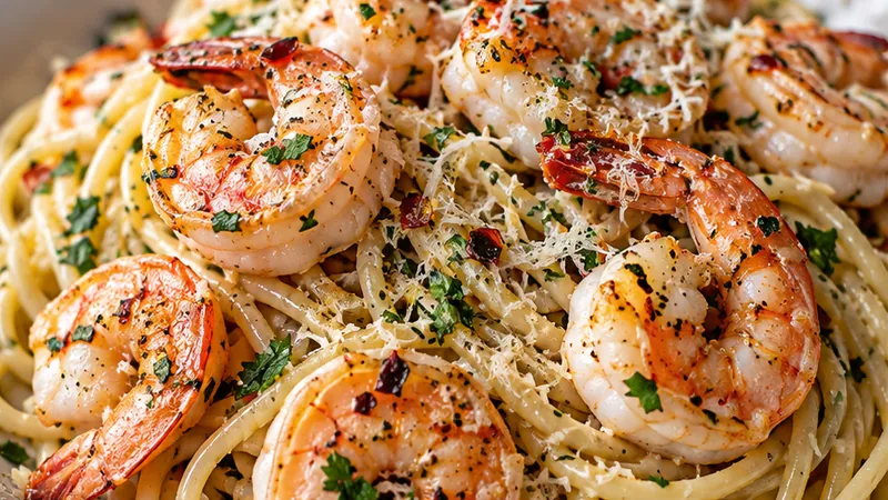 Garlic Butter Lemon Shrimp Pasta