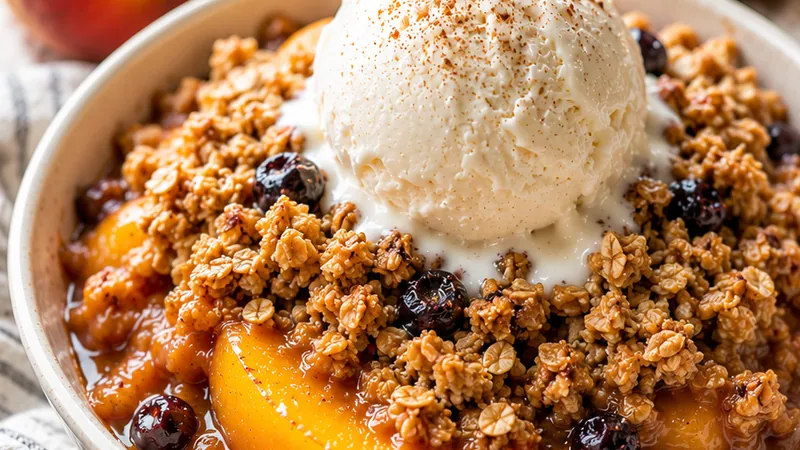 Slow Cooker Peach Crisp