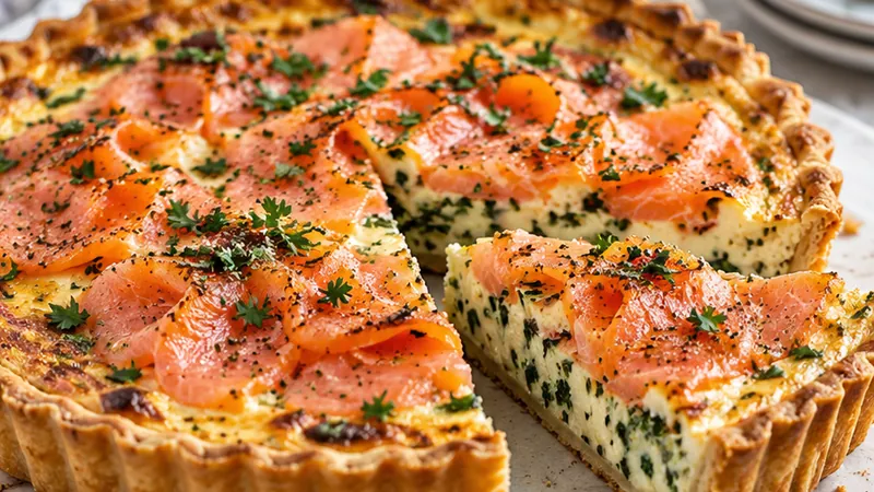 Smoked Salmon and Parsley Tart Recipe