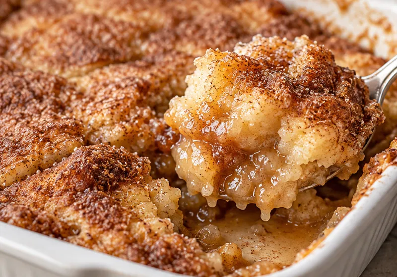 Snickerdoodle Cobbler Recipe, ready to serve