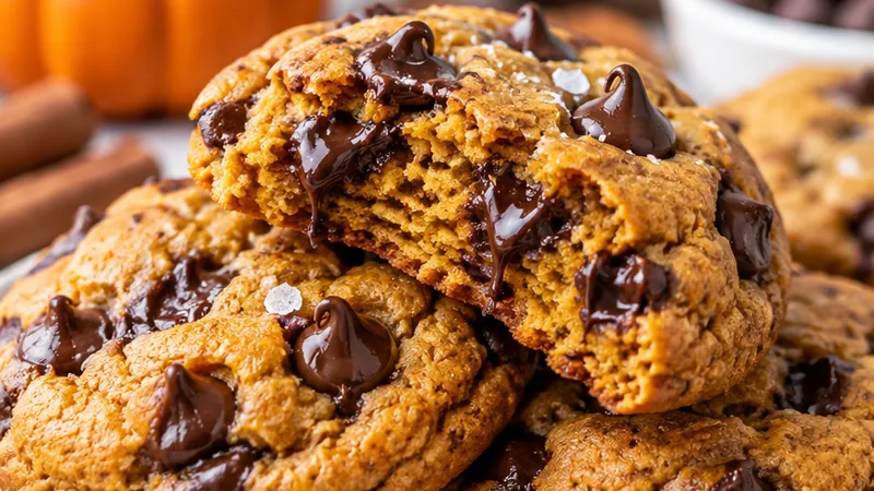 Soft Pumpkin Chocolate Chip Cookies