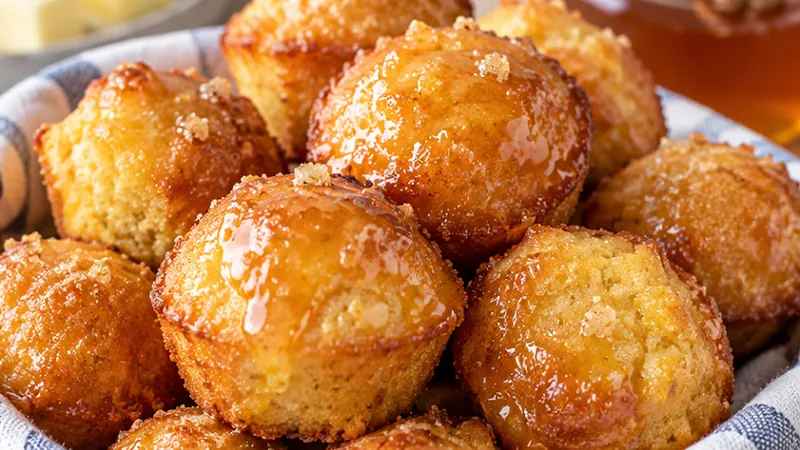 Southern Style Honey Butter Cornbread Poppers