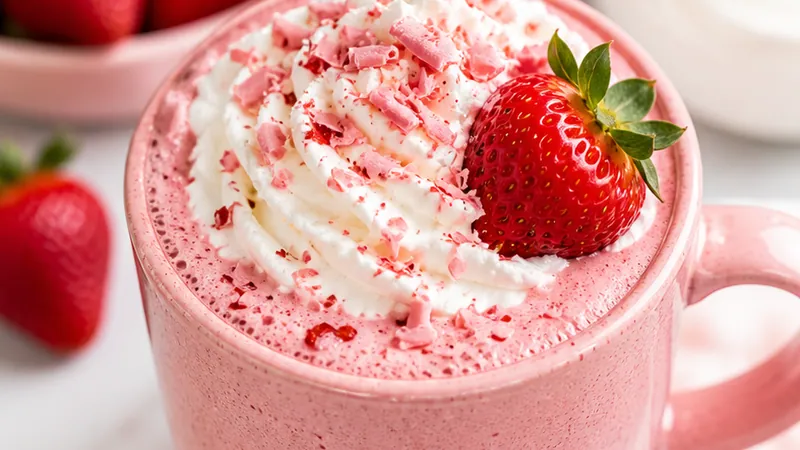 Pink Strawberry Hot Chocolate