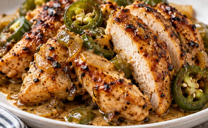 Spicy Jalapeño Chicken Recipe, ready to serve