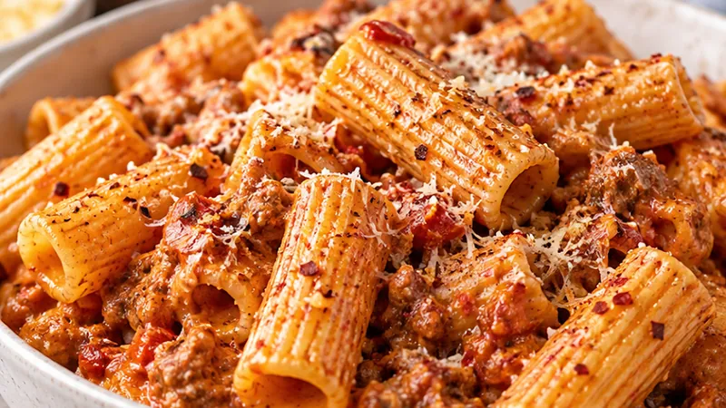 Spicy Rigatoni Pasta