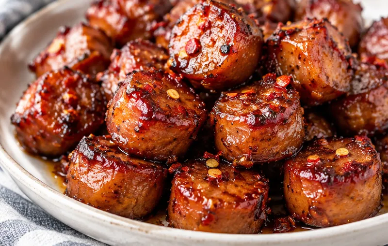 Spicy Sausage Bites Recipe, ready to serve