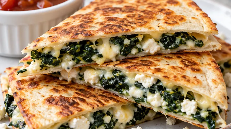 Spinach and Feta Quesadillas
