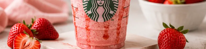 Starbucks-Style Strawberry Frappuccino (Copycat), ready to serve