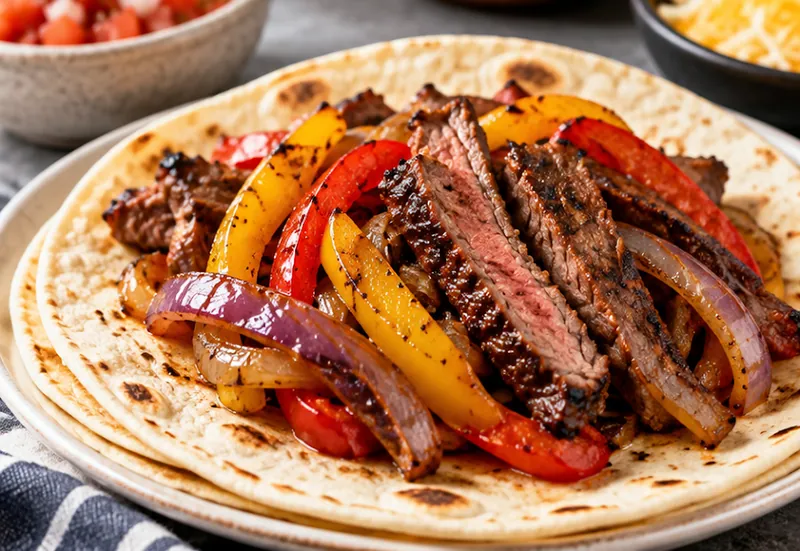 Steak Fajitas Recipe, ready to serve