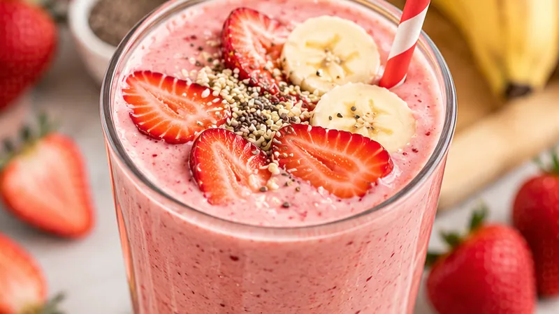 Strawberry Banana Protein Smoothie