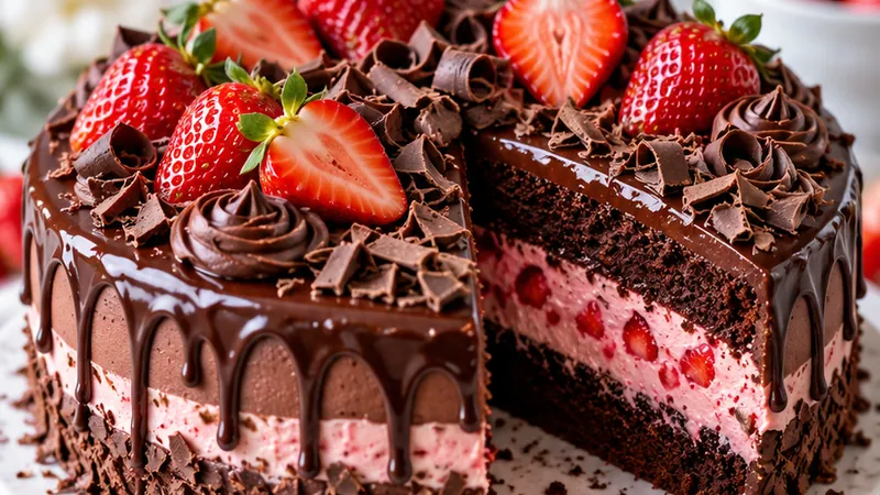 Strawberry Chocolate Cake